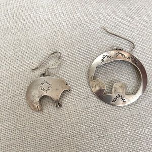 Earrings from Santa Fe, sterling signed beautiful